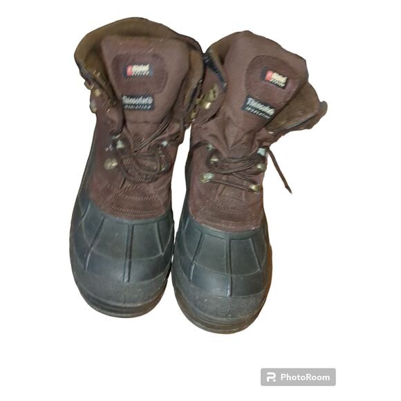 Alpine Design Leather Suede Boots Brown Shelter Thinsulate Waterproof Men US 13